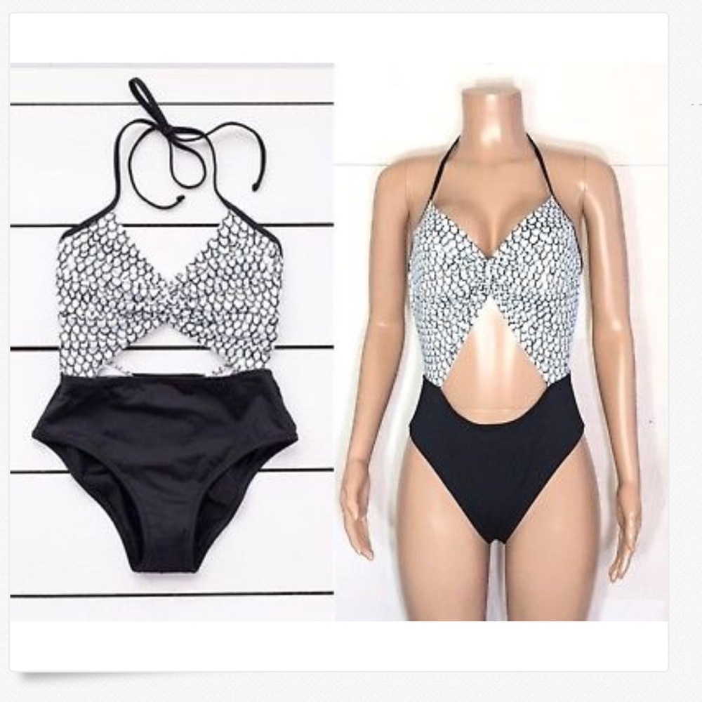Kore Swim abstract Monokini bathing suit
